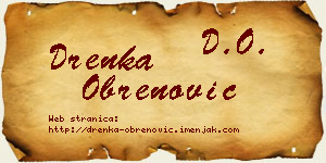 Drenka Obrenović vizit kartica